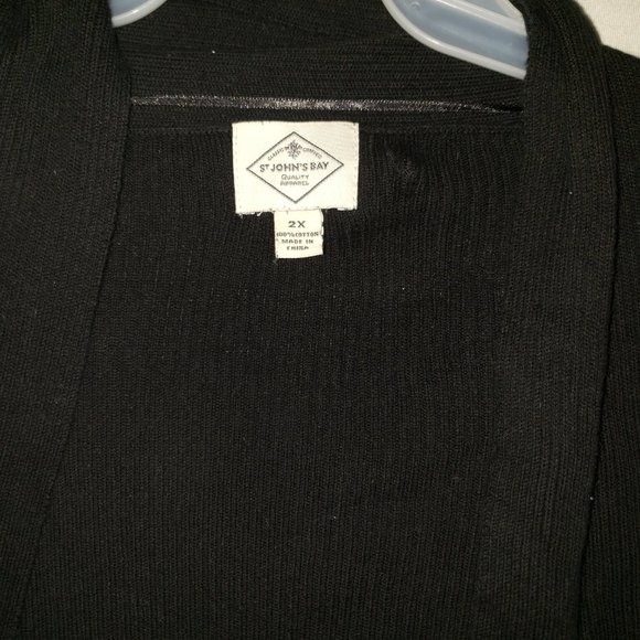 ST John’s Bay Ribbed Sweater. Size 2X. Black - Picture 8 of 8